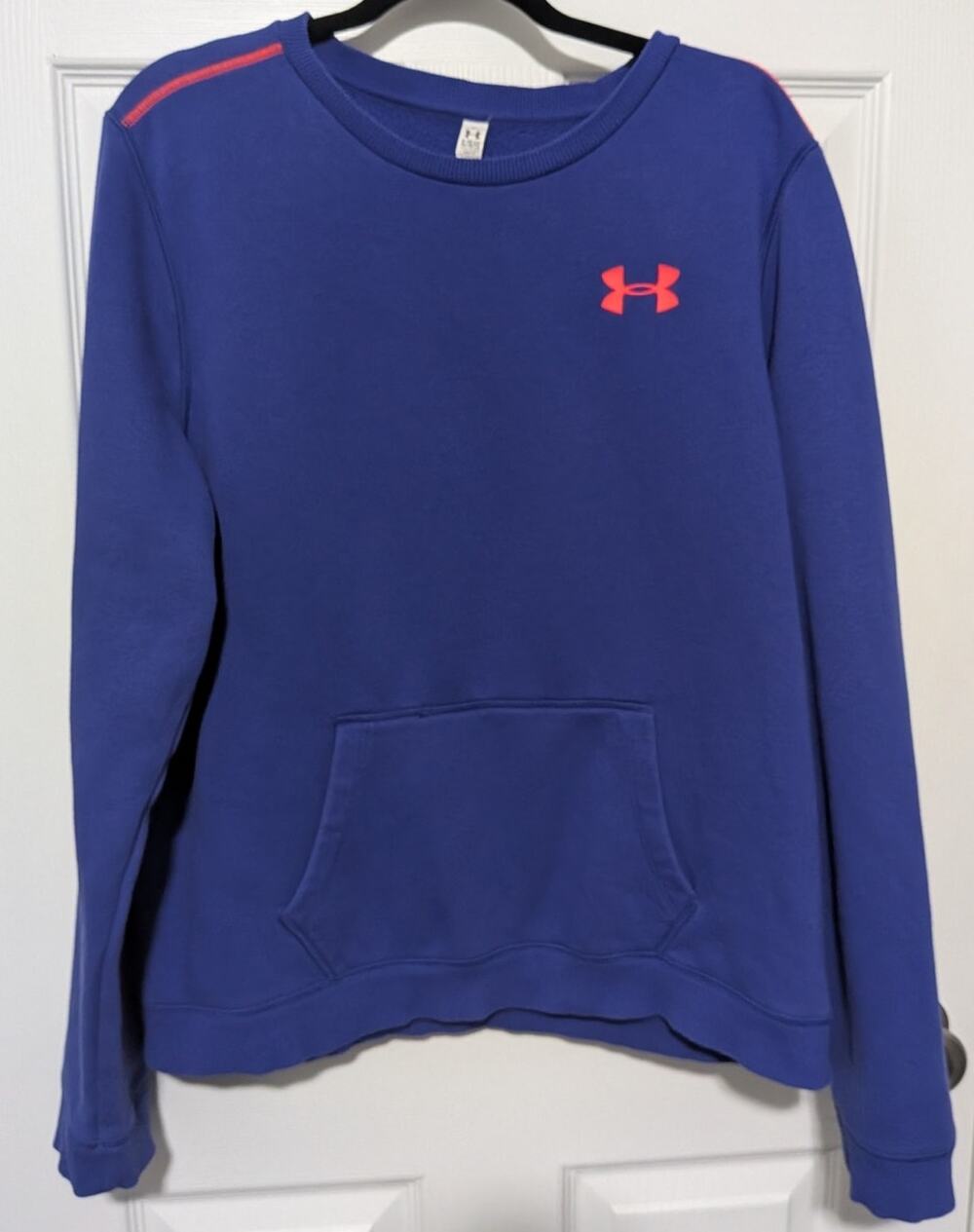 Under Armour Women’s Crewneck Sweatshirt XL Blue / Pink Performance Tech Pouch